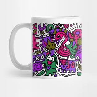 cute cartoon sketch animals Mug